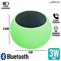 Mini Caixa de Som Bluetooth LES-888 Lehmox - Verde